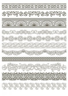 Lace Border Vector Pack Free Vector
