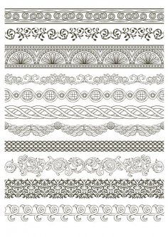 Free Vectors  Lace ribbon frame