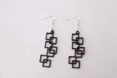 Laser Cut Contemporary Earring Design DXF File