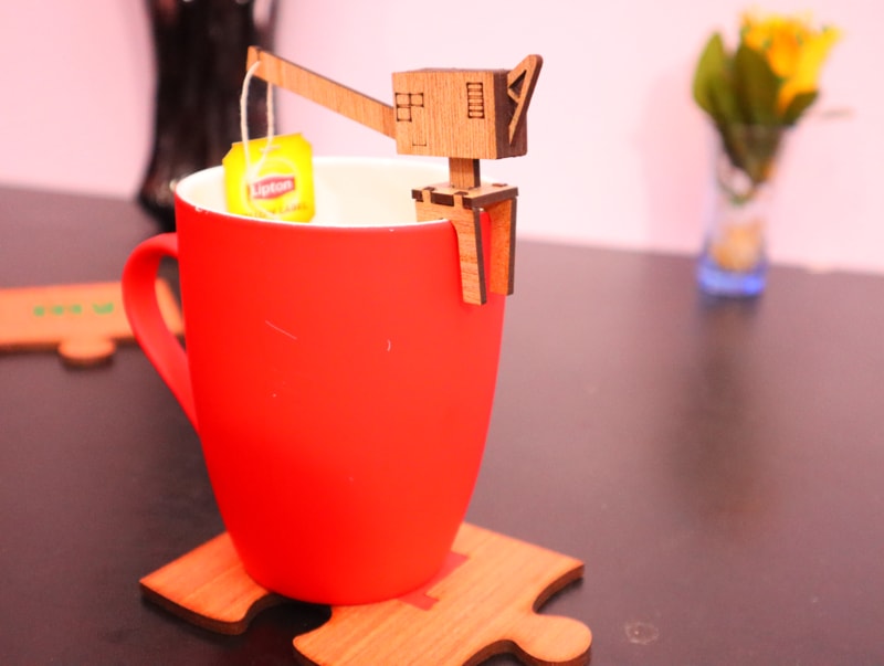 Laser Cut Tea Bag Holder DXF File