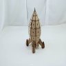 Laser Cut Wooden Rocket 3mm DXF File Free Download - 3axis.co