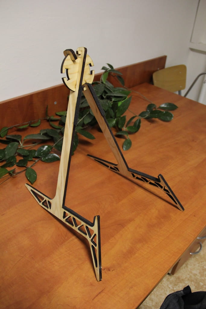 Laser Cut Acoustic Guitar Stand DXF File