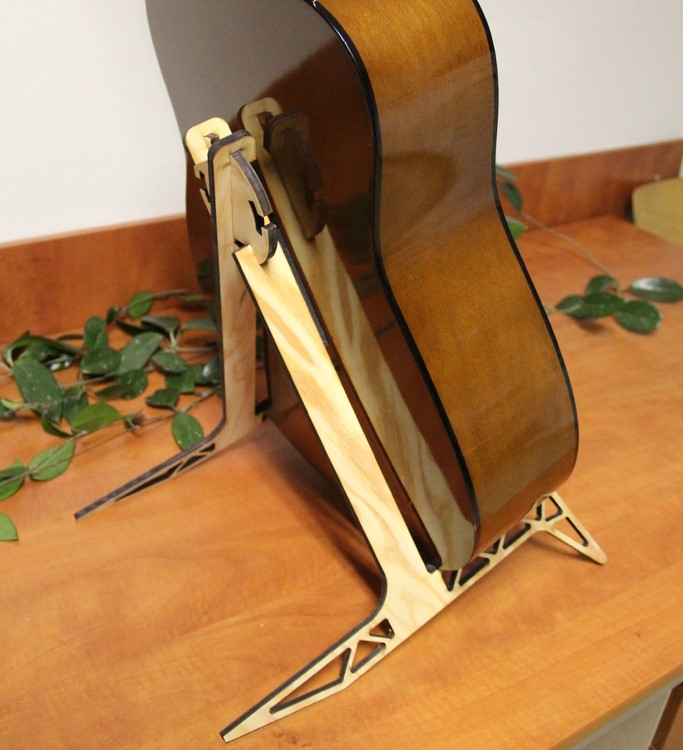 Laser Cut Acoustic Guitar Stand DXF File