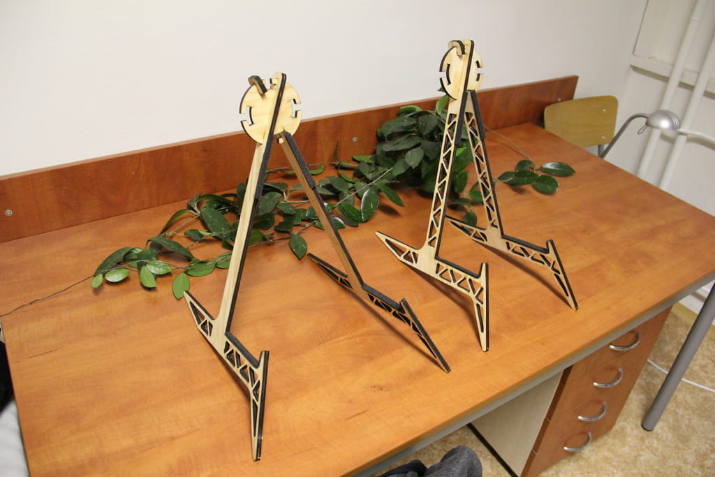 Laser Cut Acoustic Guitar Stand DXF File