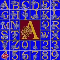 Laser Cut Floral Alphabet And Numbers DXF File