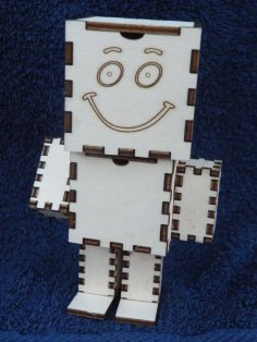 Laser Cut Robot Wooden Toy Free Vector