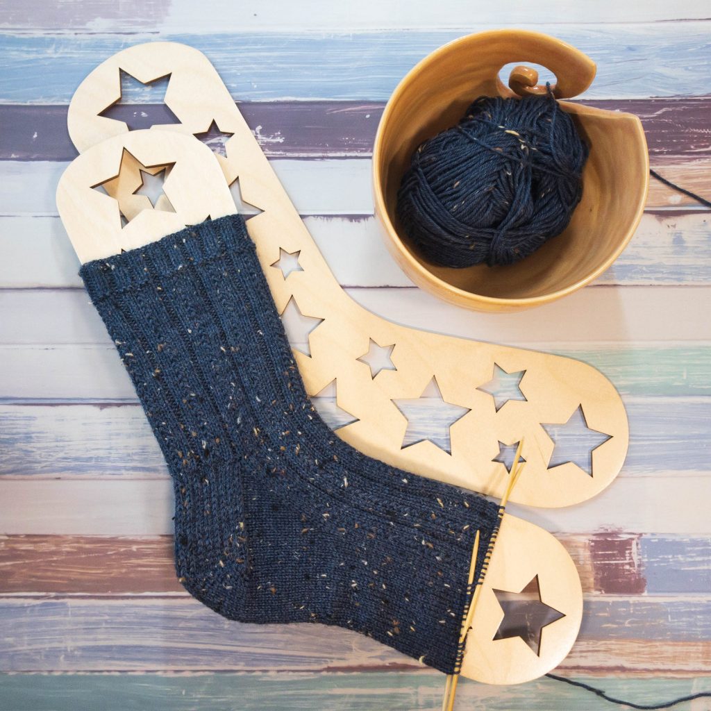 Laser Cut Wooden Sock Blockers With Stars Free Vector