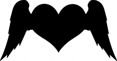 Winged Heart Free Vector