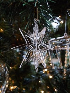 Laser Cut Snowflake Christmas Tree Ornament