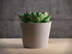 Twisted Flower Pot 3D Printer Model