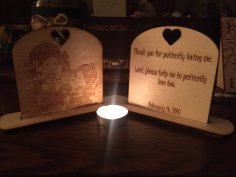 Laser Cut Love Quote Candle Panels