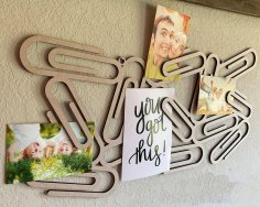 Laser Cut Paper Clip Wall Decor Photo Holder Wall Note Holder Free Vector
