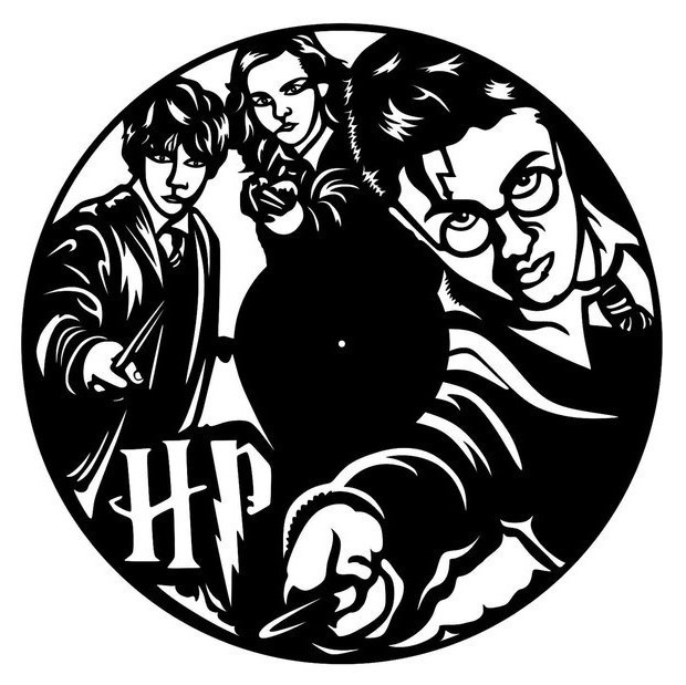 Lasergeschnittene Harry-Potter-Vinyl-Schallplatten-Wanduhr