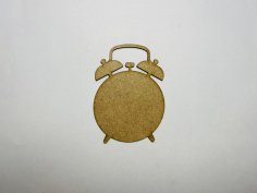 Laser Cut Alarm Clock Shape Wood Cutout Free Vector