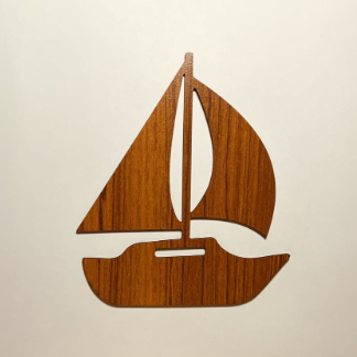 Laser Cut Wooden Boat Cutout Craft Free Vector