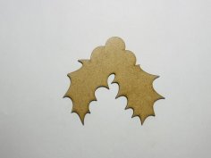 Laser Cut Holly Berry Christmas Decor Wooden Cutout Decor Craft Free Vector