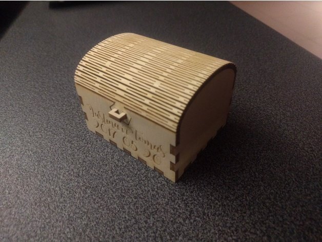 Коробка для обручальных колец с лазерной резкой, 3 мм, фанера