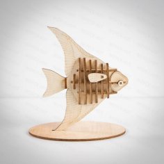 Laser Cut Wooden Fish Table Decor Free Vector