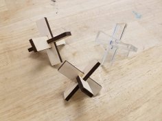 Laser Cut Interlocking Wooden Puzzle Free Vector