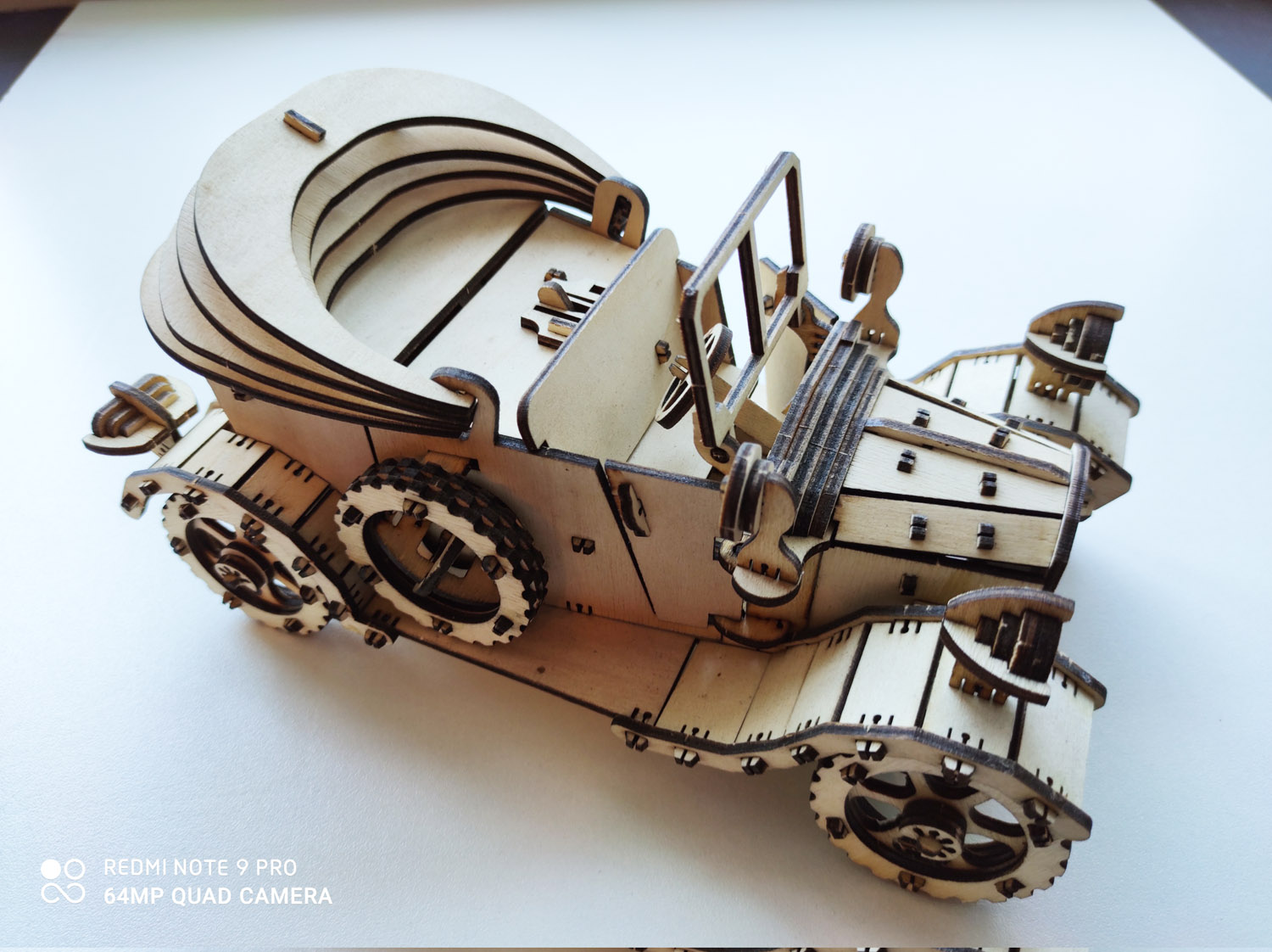 Laser Cut Ford Retro Car 3D Wooden Puzzle Free Vector