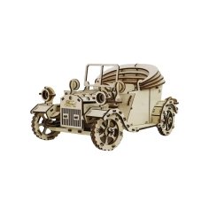 Laser Cut Ford Retro Car 3D Wooden Puzzle Free Vector