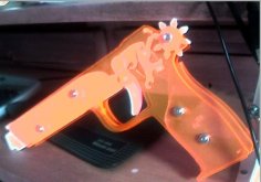 Laser Cut Revolver 3D Puzzle DXF File