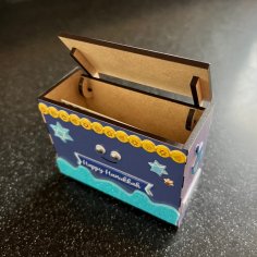 Laser Cut Gift Card Box Free Vector