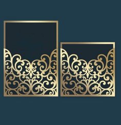 Laser Cut Wedding Invitation Design SVG File