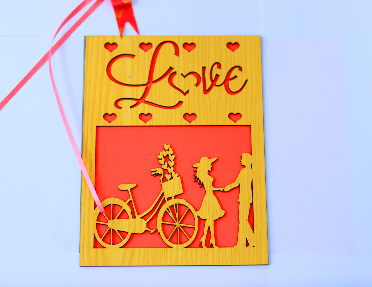 Laser Cut Valentine’s Day Card Free Vector