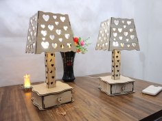 Laser Cut Table Lamp MDF 3mm Free Vector
