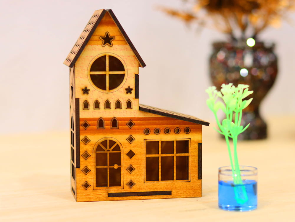 Laser Cut Miniature House Kit Free Vector