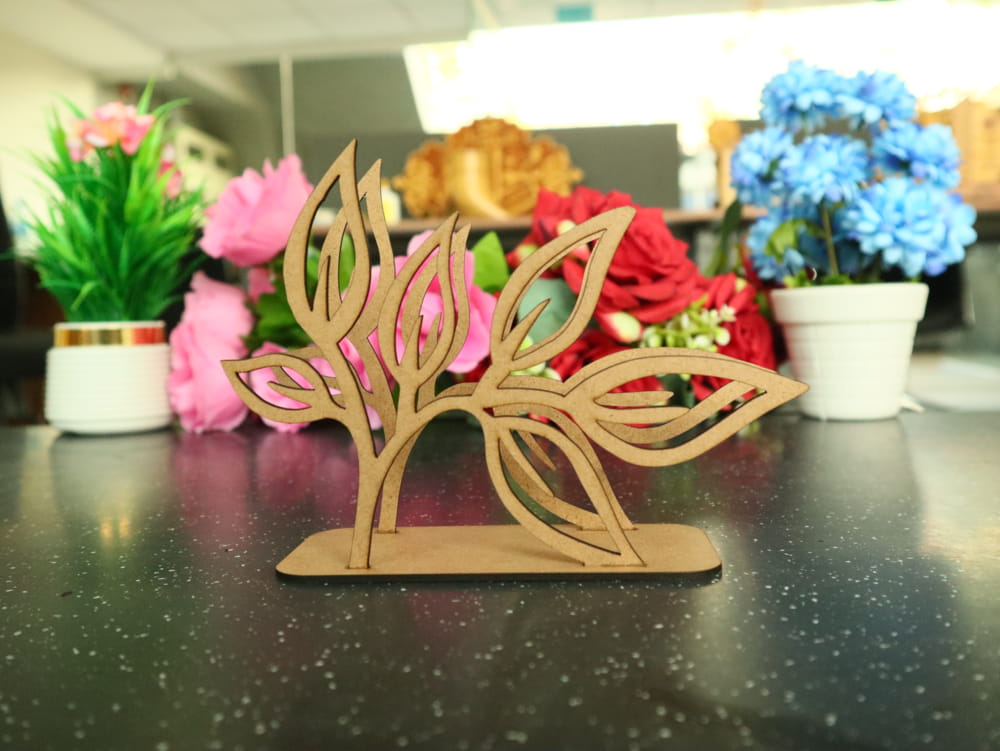 Laser Cut Flower Decorative Napkin Holder Free Vector