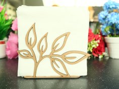 Laser Cut Flower Decorative Napkin Holder Free Vector