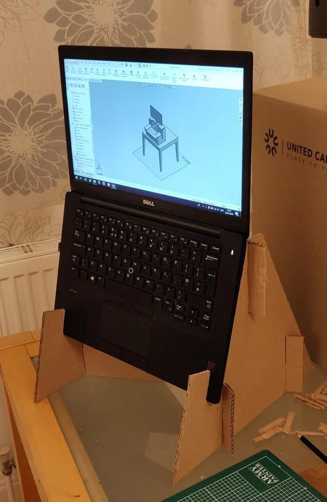 Laser Cut Cardboard Laptop Stand DXF File Free Download - 3axis.co