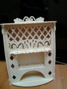 Laser Cut Dollhouse Miniature Fireplace Plywood 3mm Free Vector