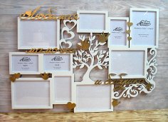 Laser Cut Family Tree Photo Frame Free Vector