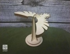 Modello di uccello in equilibrio tagliato al laser