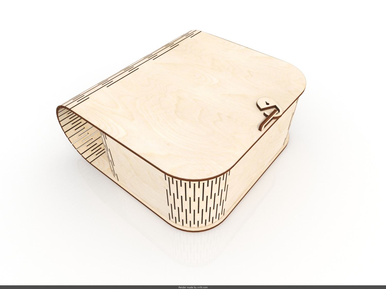 Laser Cut Wood Box Purse Free Vector