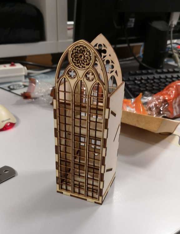 Laser Cut Gothic Dice Tower SVG File