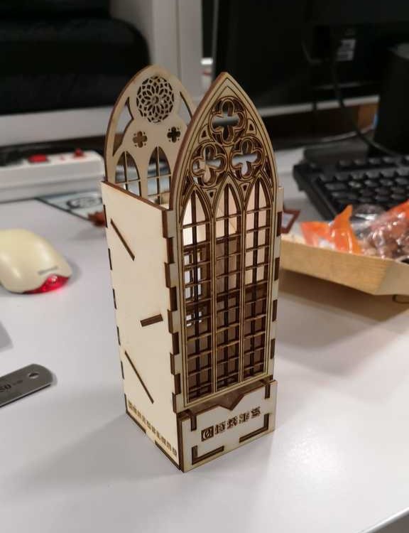 Laser Cut Gothic Dice Tower SVG File