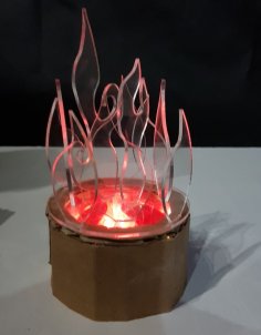 Laser Cut Round Acrylic Fire Pit Model SVG File