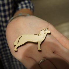 Laser Cut Wooden Husky Dog Free Vector