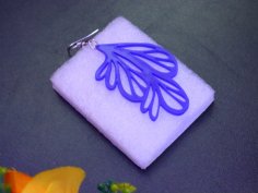 Laser Cut Blue Acrylic Earring DXF File