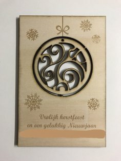 Laser Cut Christmas Greeting Card SVG File