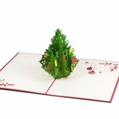 Laser Cut Decorative Christmas Tree Free Vector