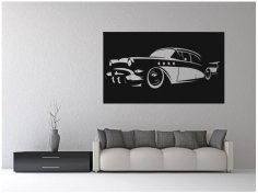 Laser Cut Vintage Classic Car Wall Art Free Vector