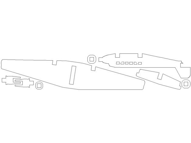 Laser Cut Aircraft Model Junkers Ju 52 SVG File