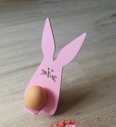 Лазерная резка подставки для пасхальных яиц Кролик