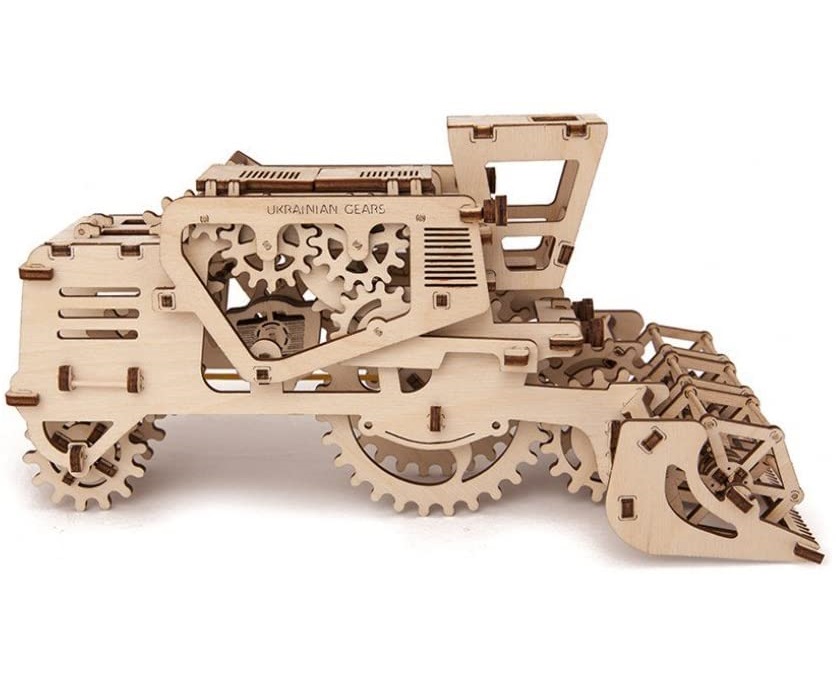 Laser Cut Wooden Combine Harvester Toy Free Vector