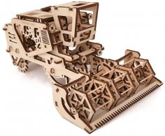 Lasergeschnittenes Mähdrescher-Spielzeug aus Holz